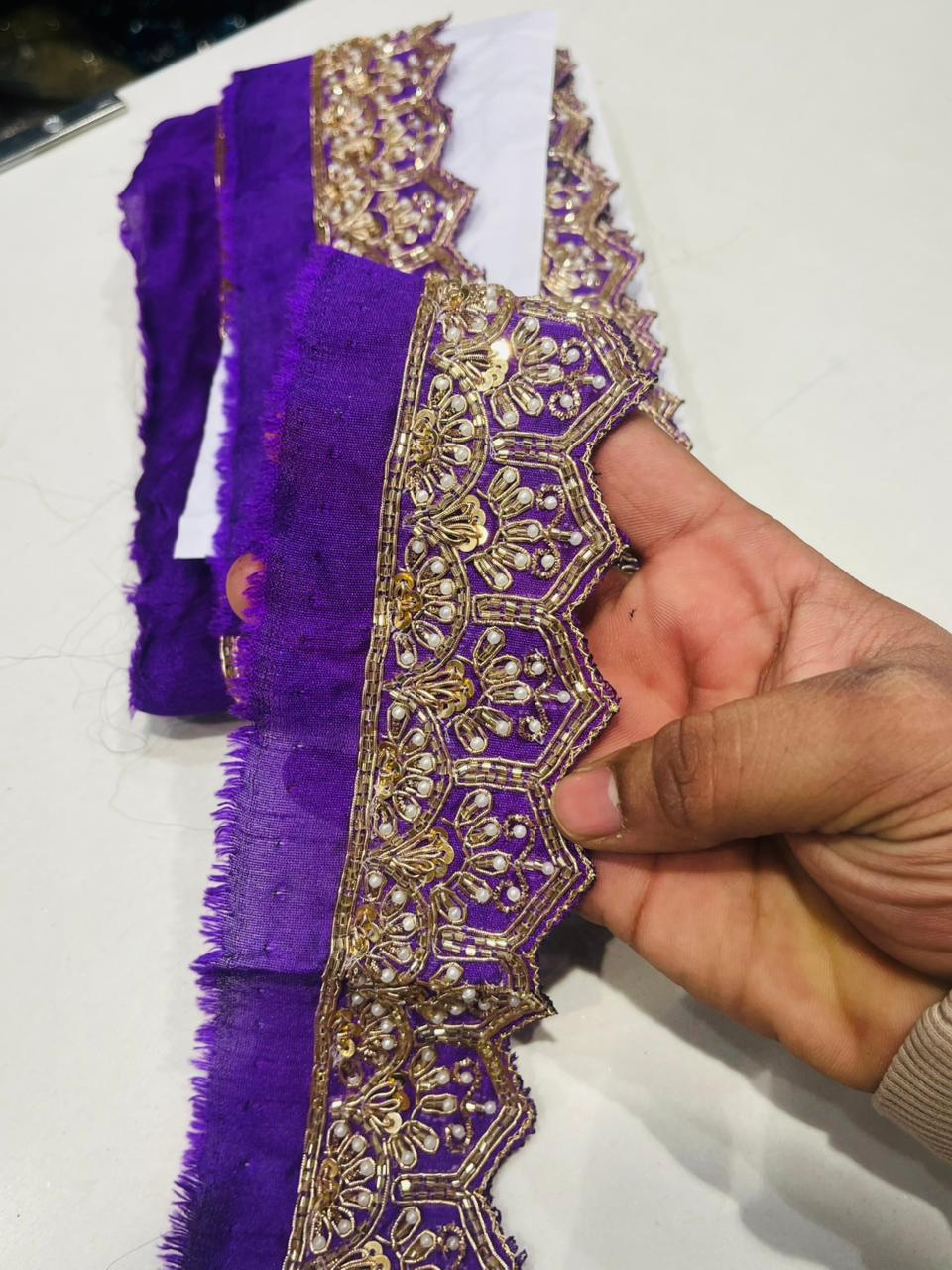 K.R KASAT - Purple Colour Lace